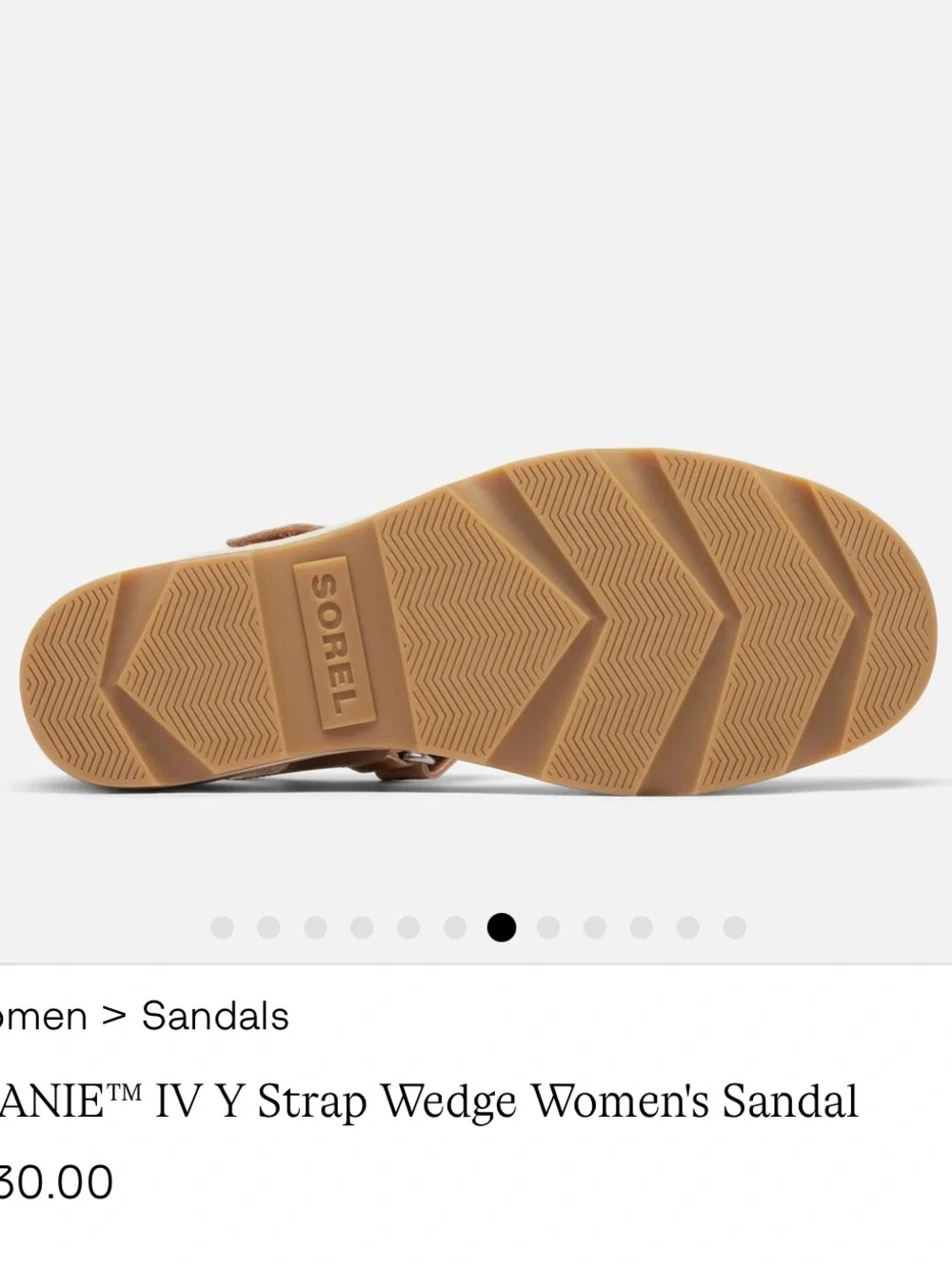 Sorel Joanie IV V-Strap Wedge Sandal - Tan & Cream